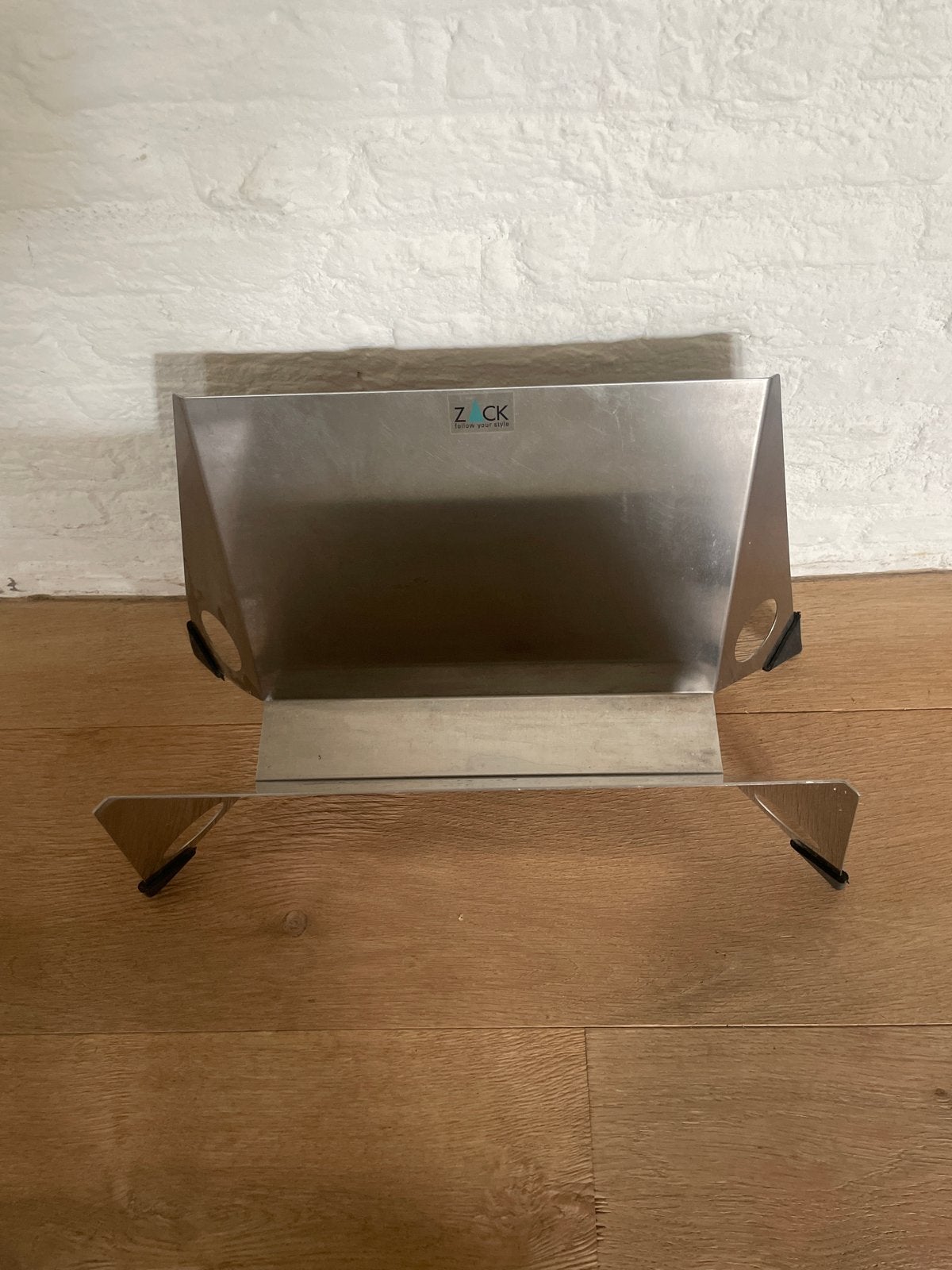 Zack Lectuurbak RVS - Modern design (49x19 cm), Huis en Inrichting, Ophalen, Gebruikt, Metaal, Modern