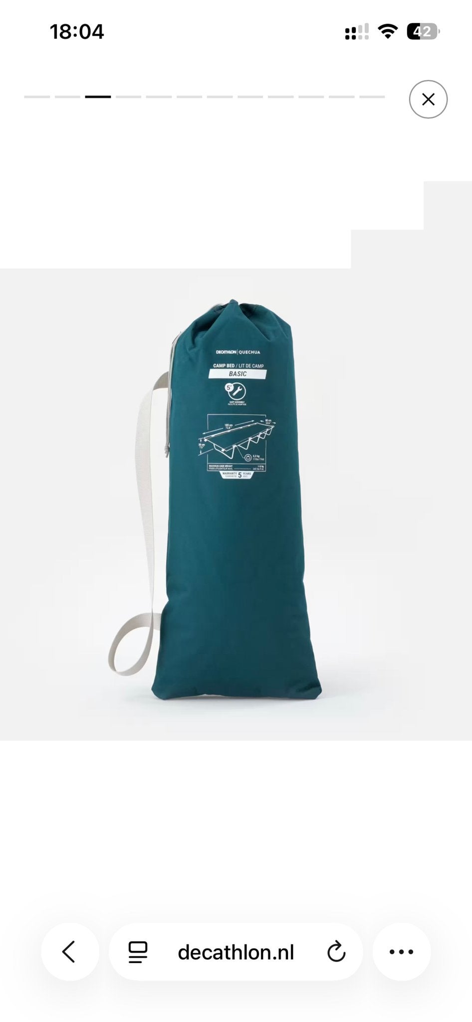 Quechua Basic Campingbed - Opvouwbaar en Compact, Ophalen, Nieuw, Overige