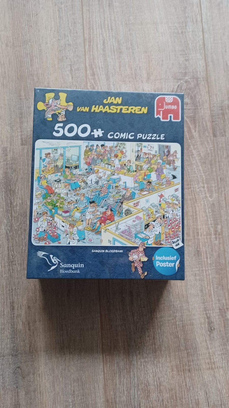 jan van haasteren de bloedbank, Ophalen of Verzenden, 500 t/m 1500 stukjes, Nieuw, Legpuzzel