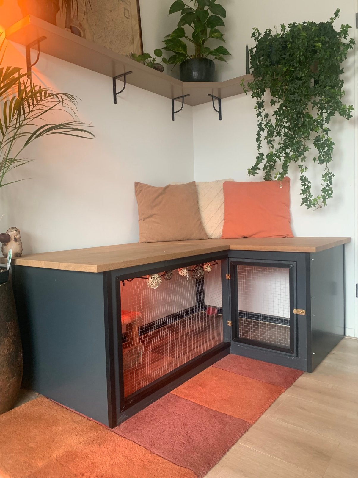 Verblijf Konijnen/Cavia's – Hoekmeubel/Zitbank, Dieren en Toebehoren, Ophalen, 60 tot 90 cm, Hok, Cavia