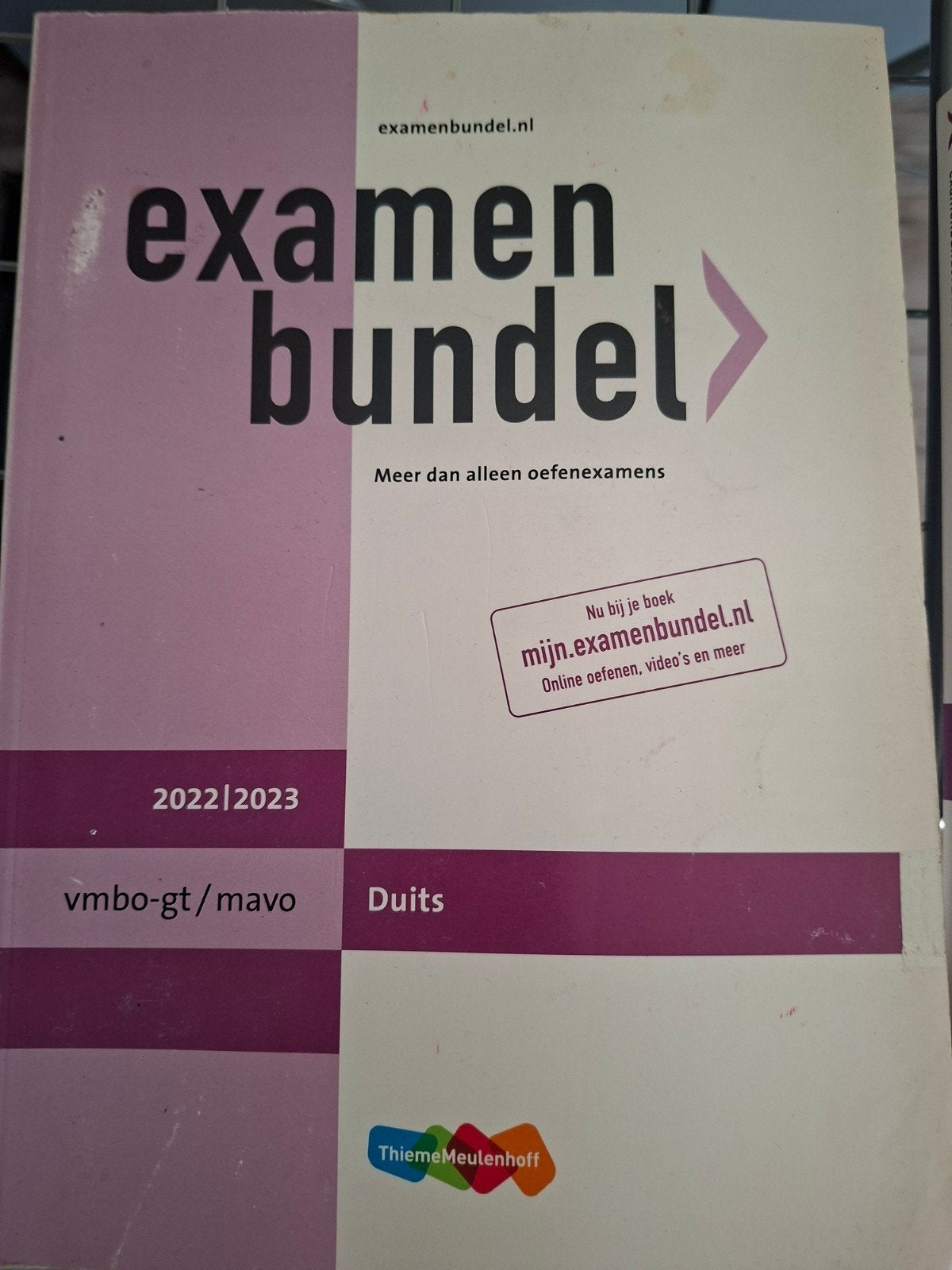 Examenbundel Duits vmbo-gt/mavo 2022/2023, Gelezen, ThiemeMeulenhoff, Ophalen of Verzenden, MBO