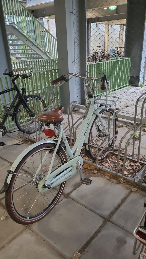 Gazelle stadsfiets - Lichtblauw met bruin zadel, Ophalen, Versnellingen, Gazelle, Trommelrem