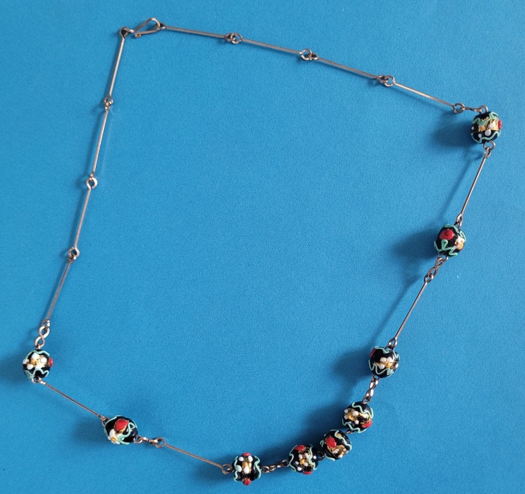 Vintage Milefiori ketting, Ophalen of Verzenden, Zo goed als nieuw, Goud, Overige materialen