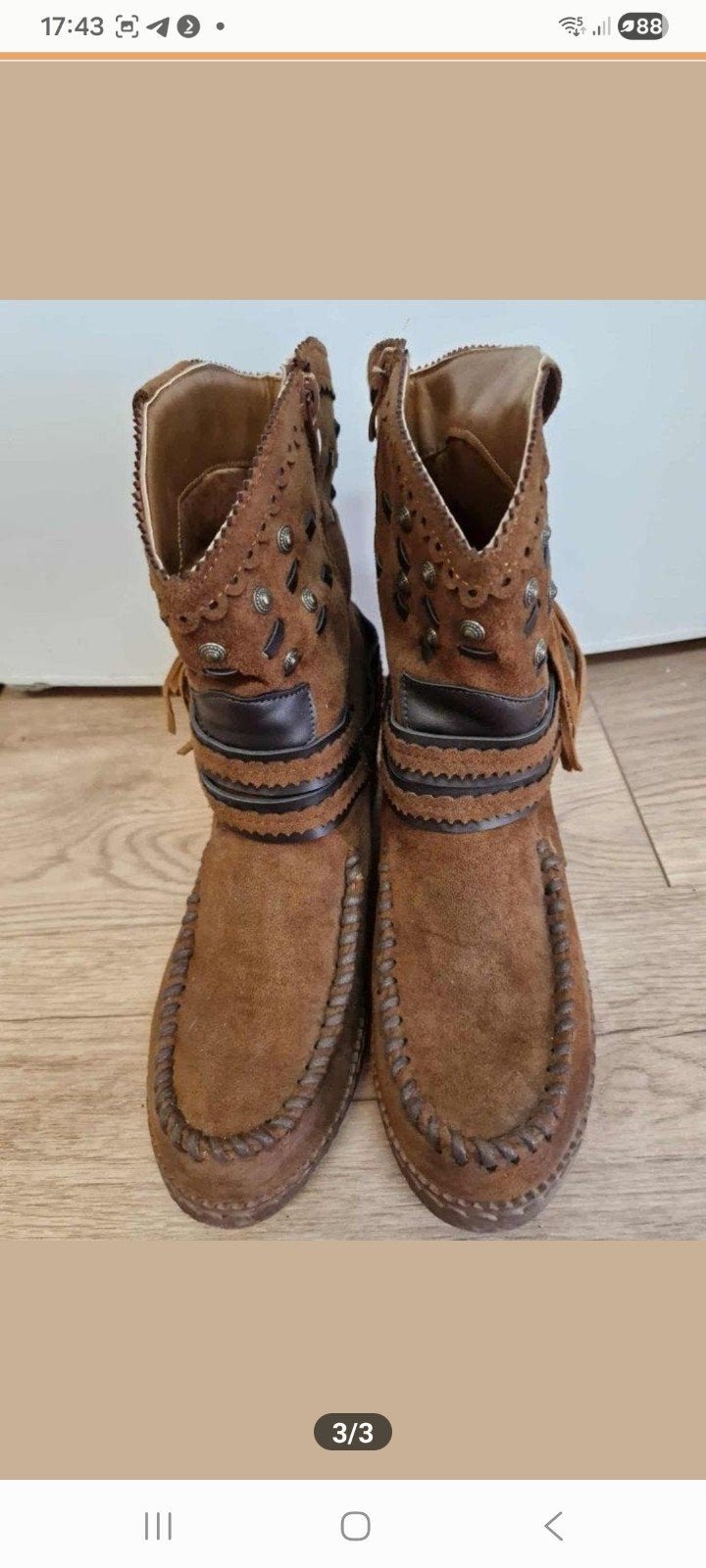 Boho laarsjes, Kleding | Dames, Schoenen, Ophalen of Verzenden, Zo goed als nieuw, Zwart