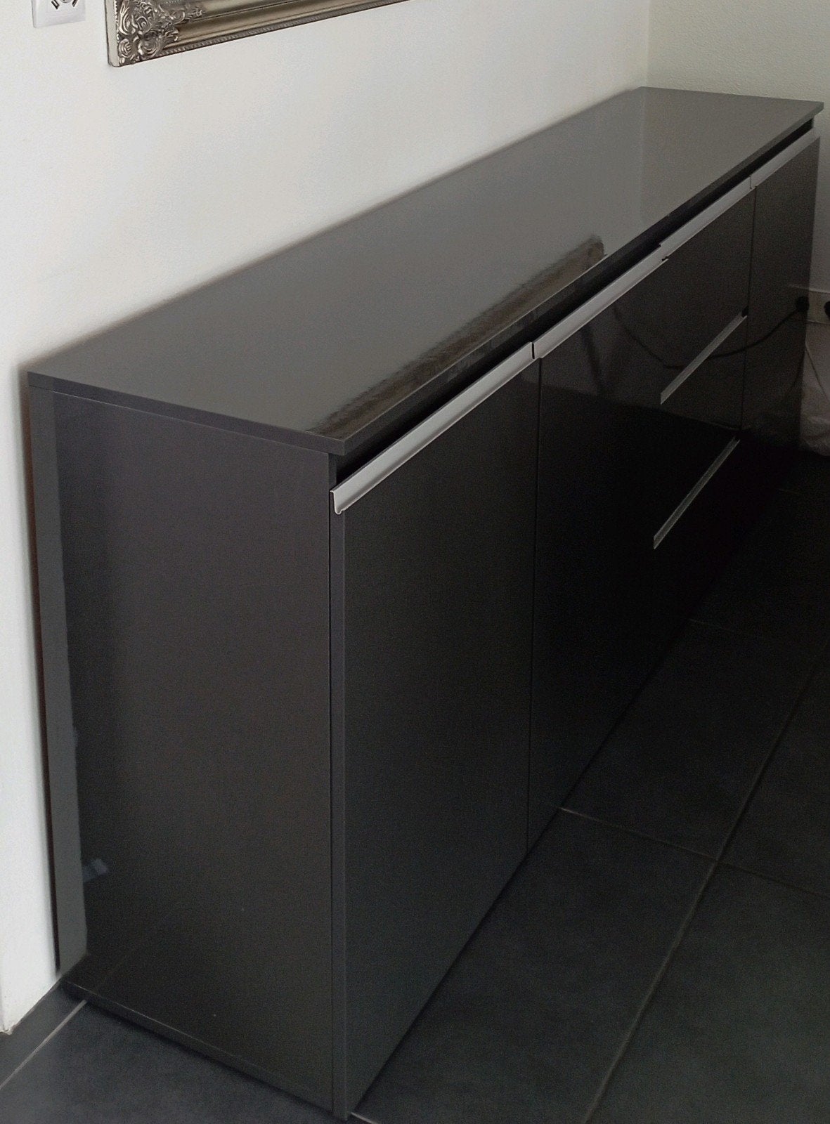 Modern dressoir kast- 200x81x40 cm, Huis en Inrichting, Ophalen, Overige materialen, Gebruikt, Modern, Strak, Hoogglans