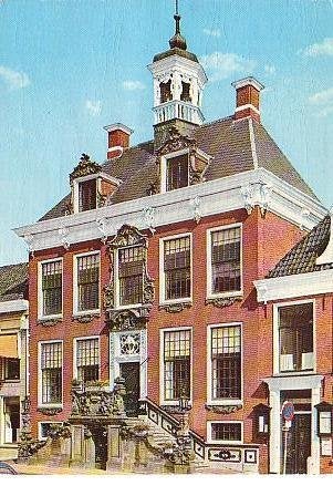 Ansichtkaart 	Sneek	Stadhuis, Verzenden, 1960 tot 1980, Gelopen, Friesland