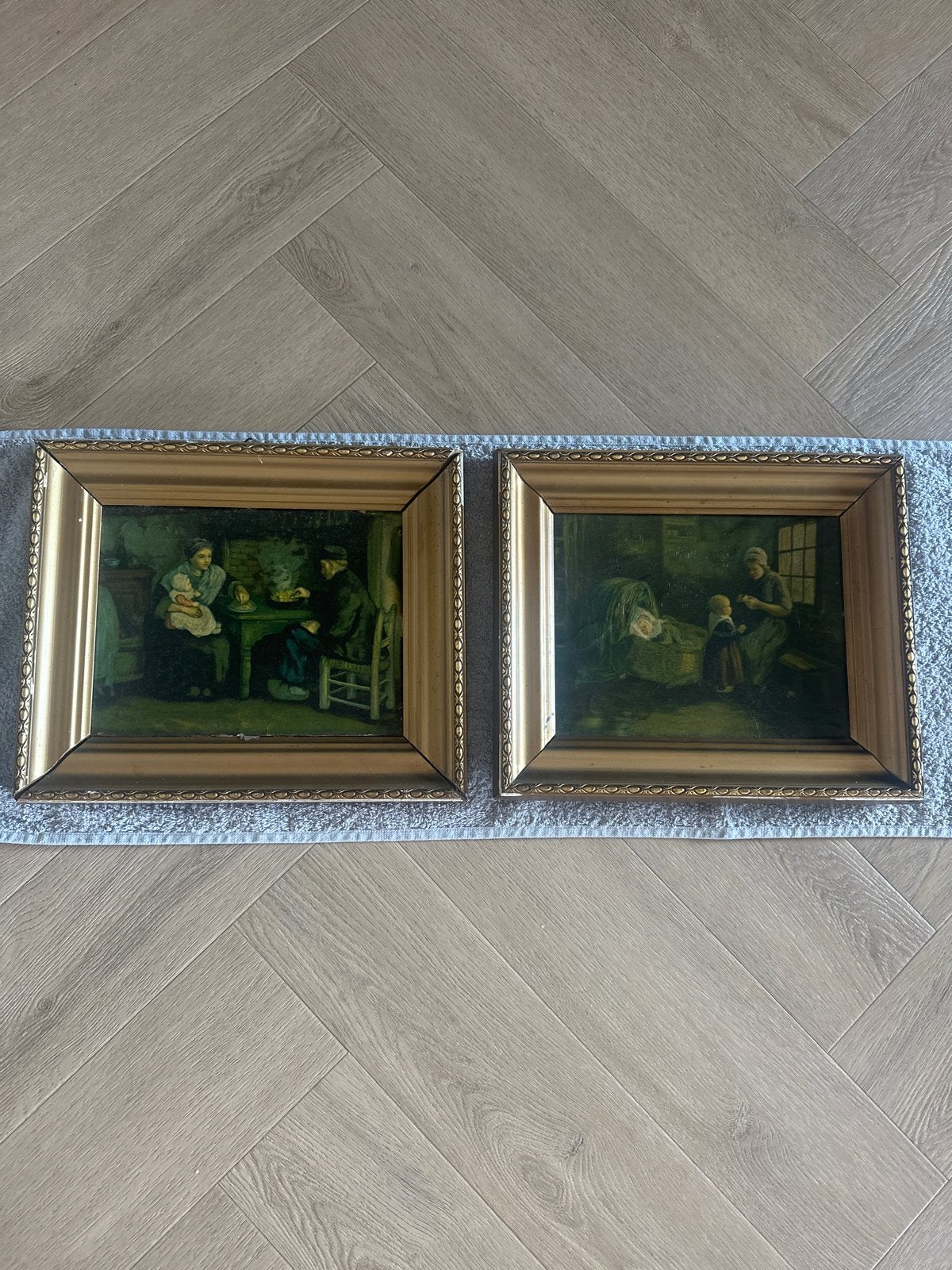 Twee Oude Hollandse schilderijen van Albert Neuhuys, Antiek en Kunst, Doek, Portret of Personen, Oud hollands, Ophalen of Verzenden