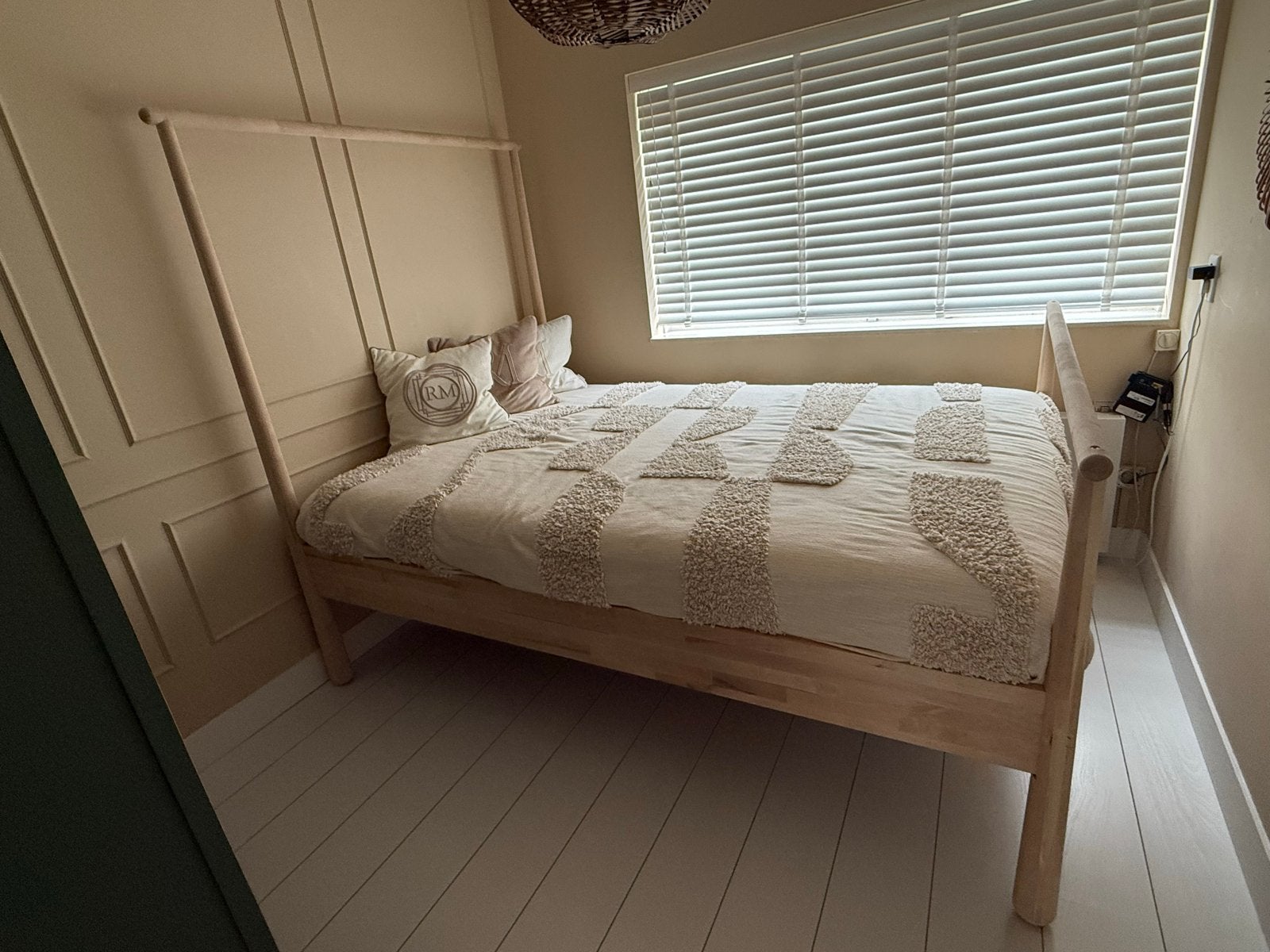 IKEA GJORÅ Hemelbed met lattenbodem en matras, Ophalen, Overige kleuren, Tweepersoons, 140 cm