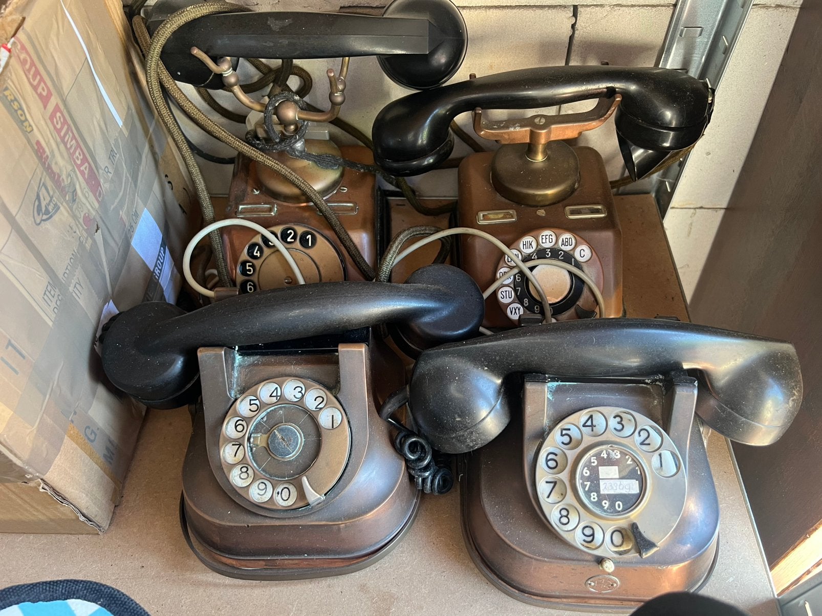 Antieke telefoons 6x, Jydsk, Antiek en Kunst, Ophalen of Verzenden