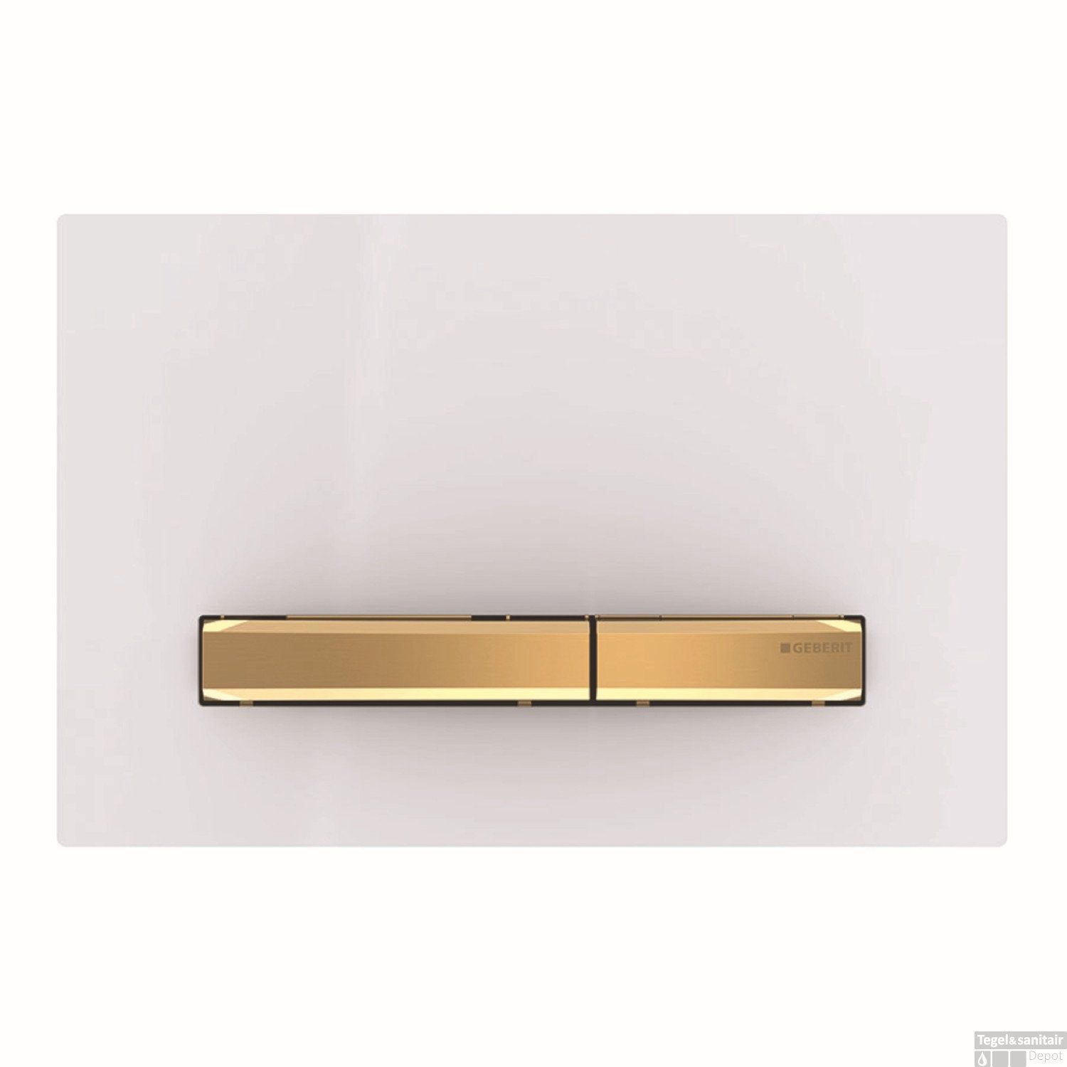 Bedieningsplaat Geberit Sigma 50 Messing Goud / Wit, Ophalen of Verzenden, Nieuw, Toilet
