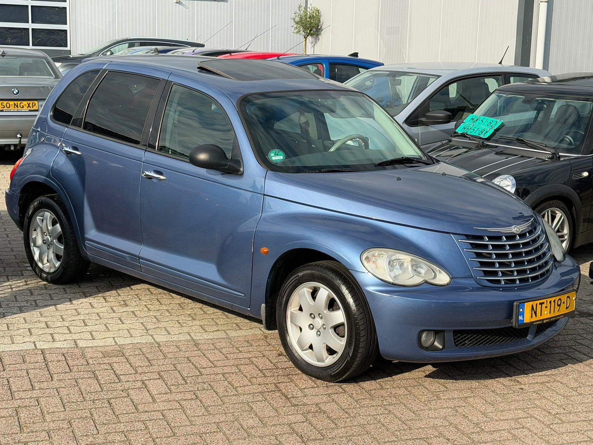 Chrysler PT Cruiser 1.6i Touring 2007 Schuifdak Airco Nieuwe, Auto's, Gebruikt, 4 cilinders, Verwarmde buitenspiegels, Blauw