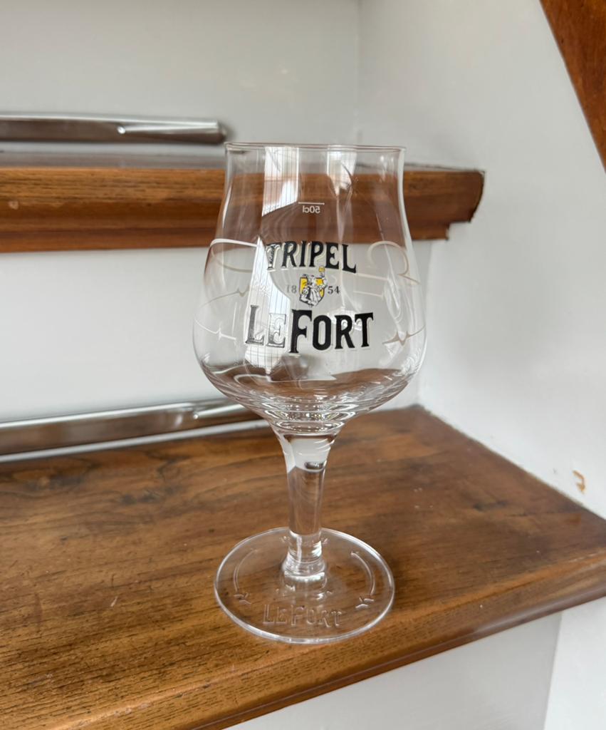 Tripel LeFort bierglas 0,5L, Verzamelen, Ophalen of Verzenden, Zo goed als nieuw, Glas of Glazen, Overige merken