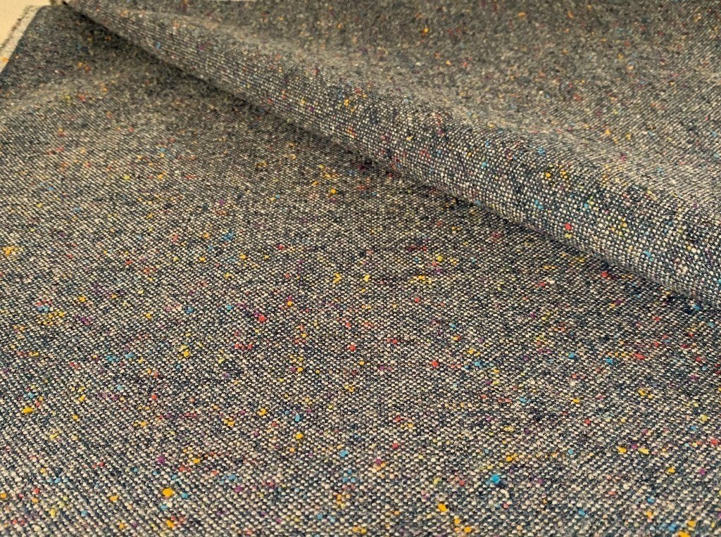 Danish Art Weaving Breeze met accentkleuren; meubelstof, Hobby en Vrije tijd, Stoffen en Lappen, Wol, Blauw, 120 cm of meer, Nieuw