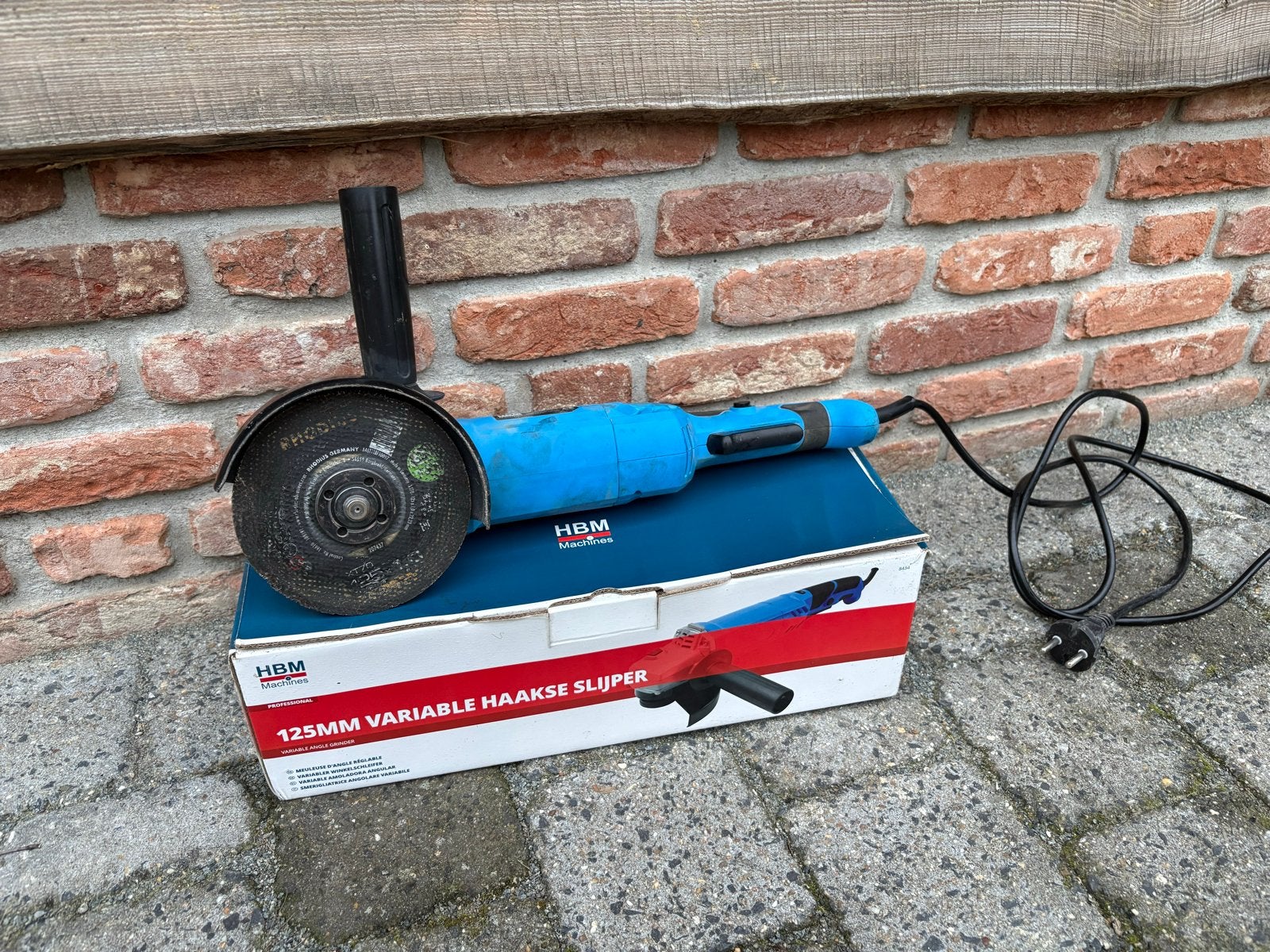 Haakse slijper 1100W HBM, Ophalen of Verzenden, Gebruikt, 1000 watt of meer, Haakse handslijpmachine