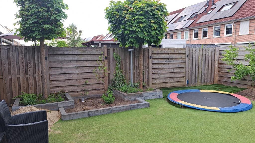 Geïmpregneerde houten schutting 6 delen van 180x180, Tuin en Terras, Ophalen, 6 meter of meer, Hout, 1 tot 2 meter