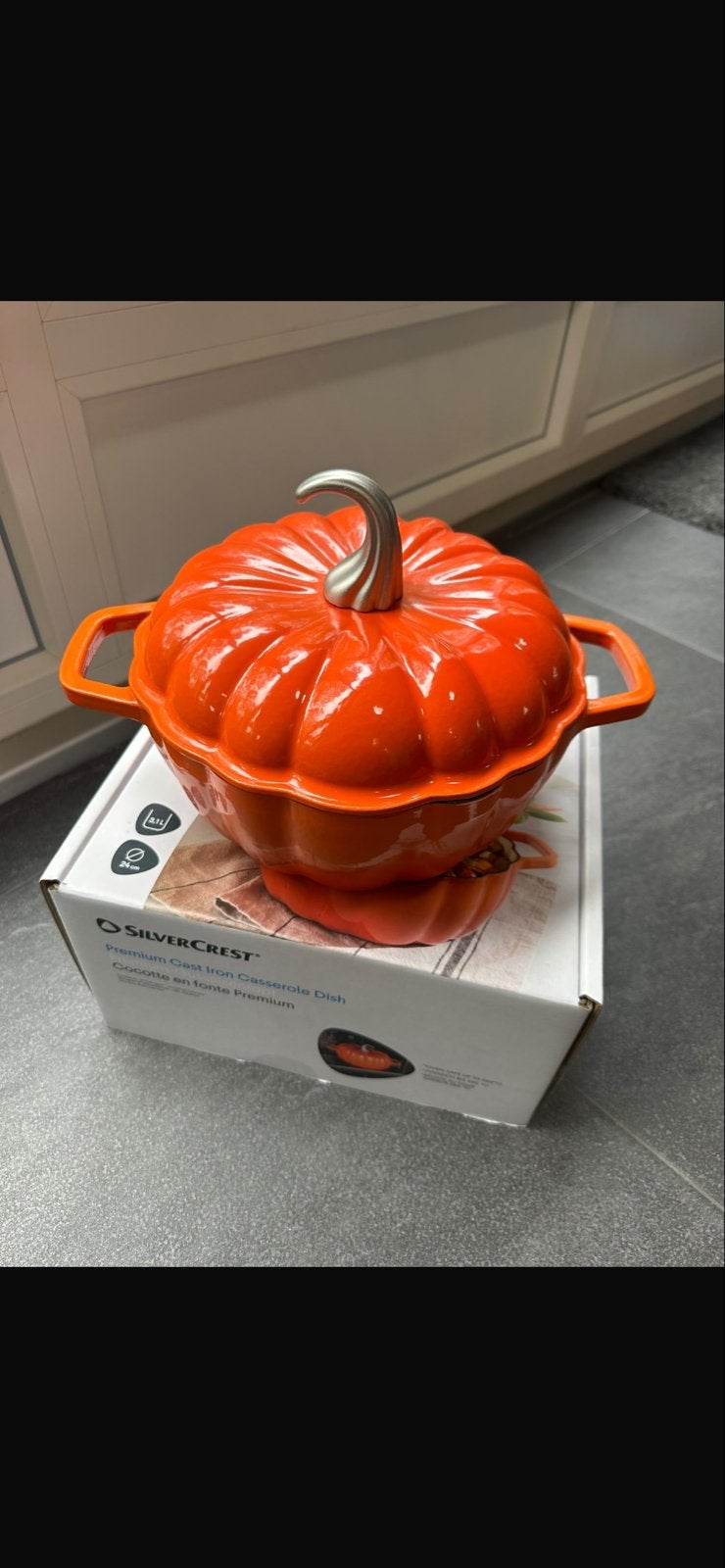 SilverCrest Premium Gietijzeren Pompoen Braadpan, Ophalen, Met deksel, Nieuw, Overige merken