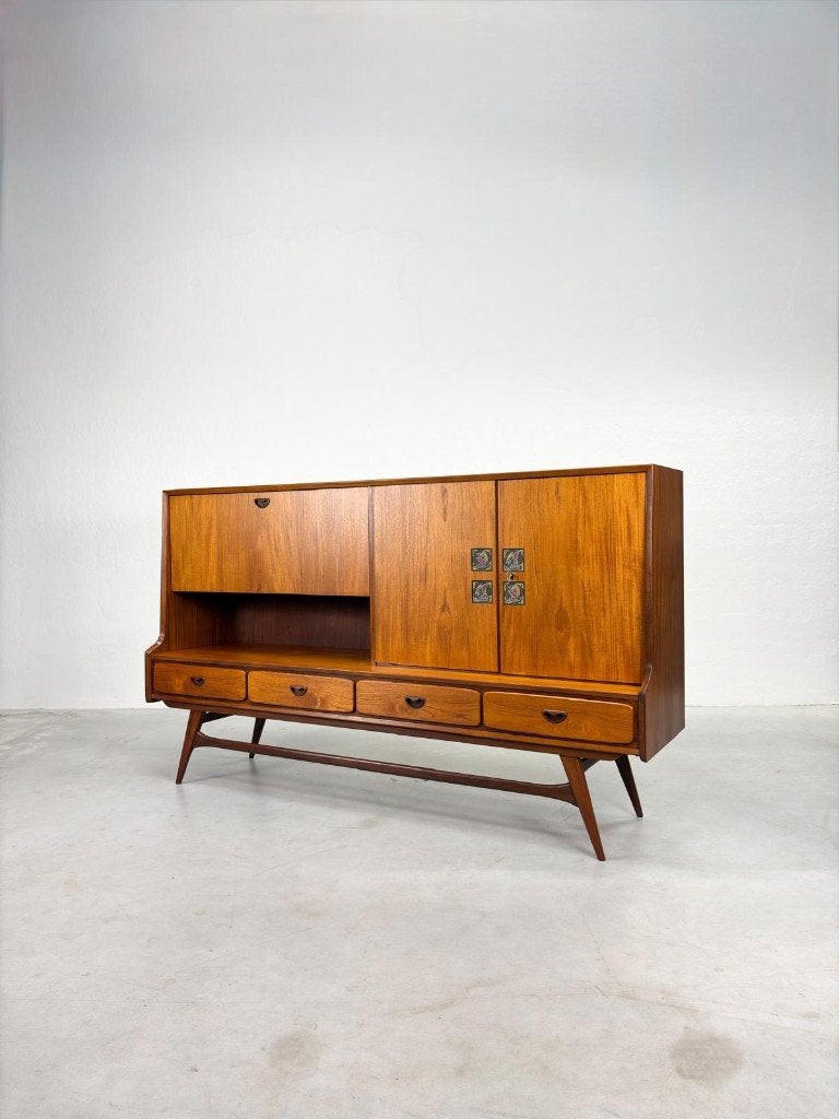 Vintage Dressoir van Louis van Teeffelen Jaren 60, Ophalen, Teakhout, Dutch design, Deens, Scandinavisch, Vintage, Mid-century