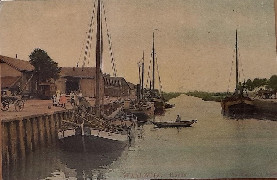 Waalwijk- De Haven in 1913- Schepen, Verzenden, Voor 1920, Gelopen, Noord-Brabant