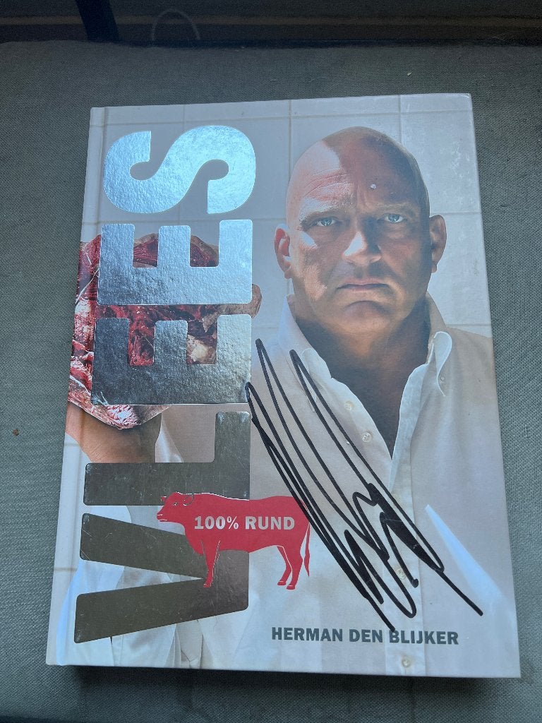 Vlees 100% Rund - Herman den Blijker kookboek gesigneerd!, Herman den Blijker, Ophalen of Verzenden, Zo goed als nieuw, Nederland en België