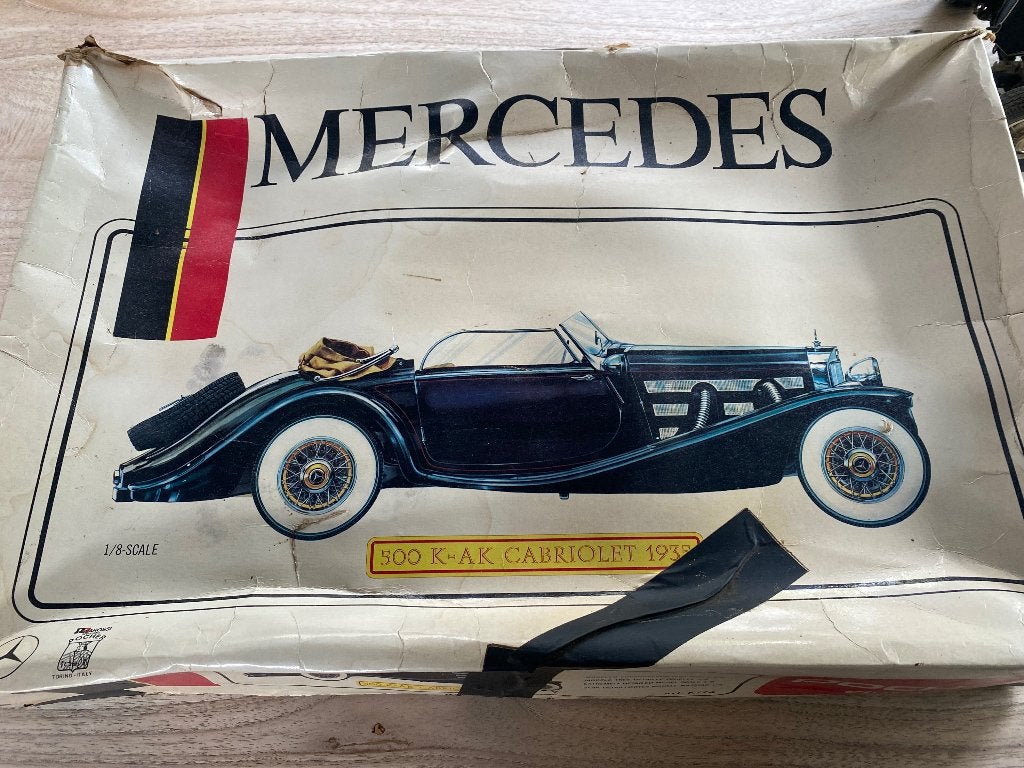 Pocher Mercedes 500 K-AK Cabriolet 1935, Hobby en Vrije tijd, Overige merken, Gebruikt, Auto, Groter dan 1:32