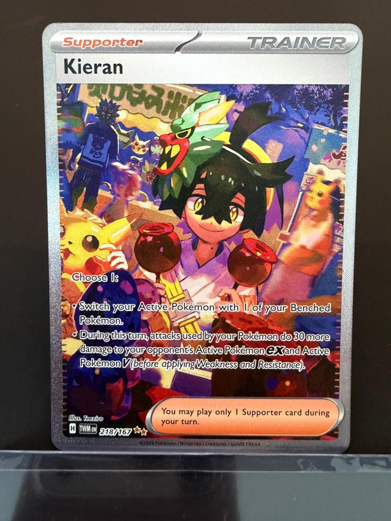 Pokemon Kieran Special Illustration Rare 218/167, Ophalen of Verzenden, Zo goed als nieuw