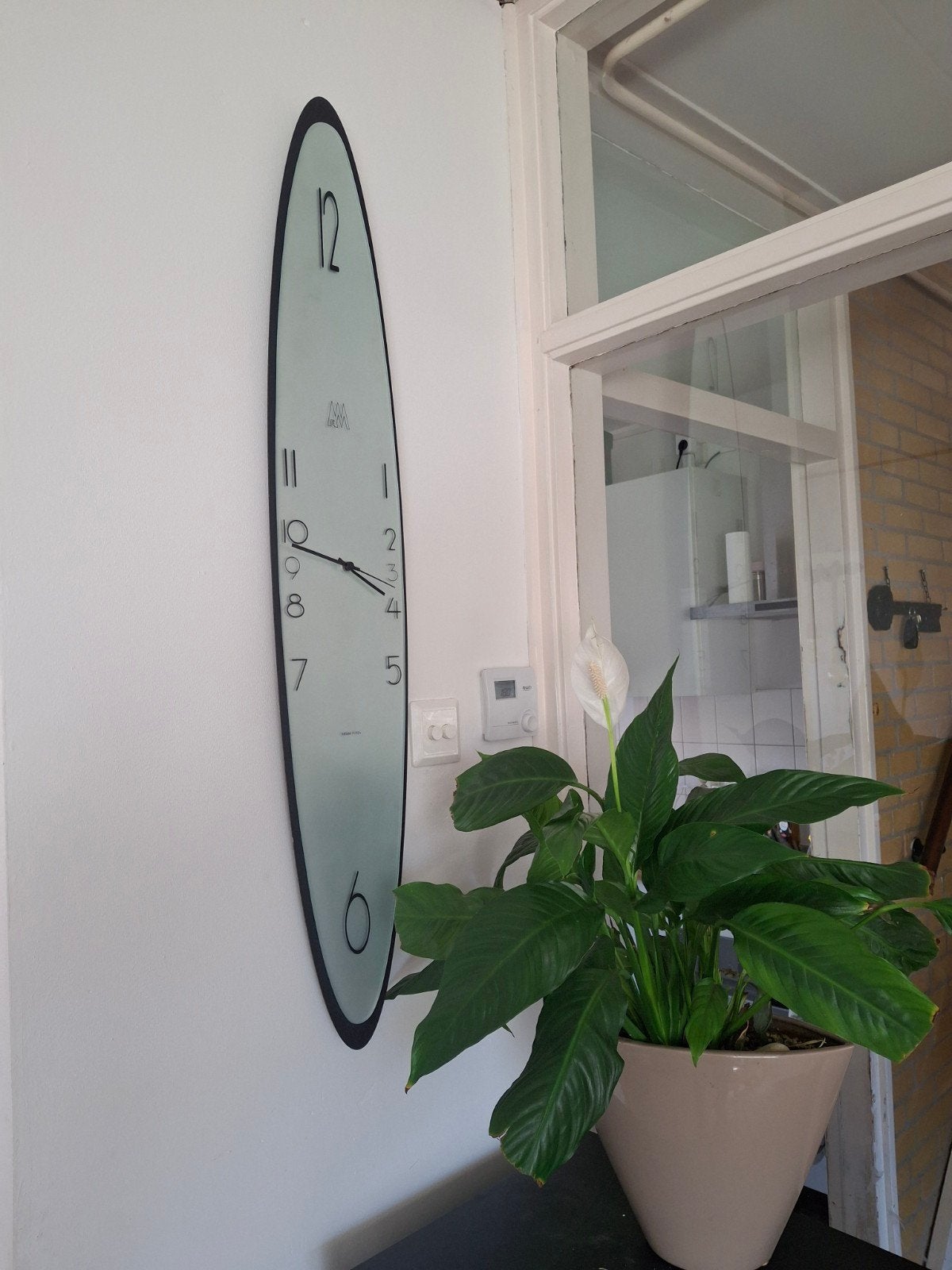 Grote Design wandklok - Arti & Mestieri metalen klok, Huis en Inrichting, Woonaccessoires | Klokken, Zo goed als nieuw, Wandklok