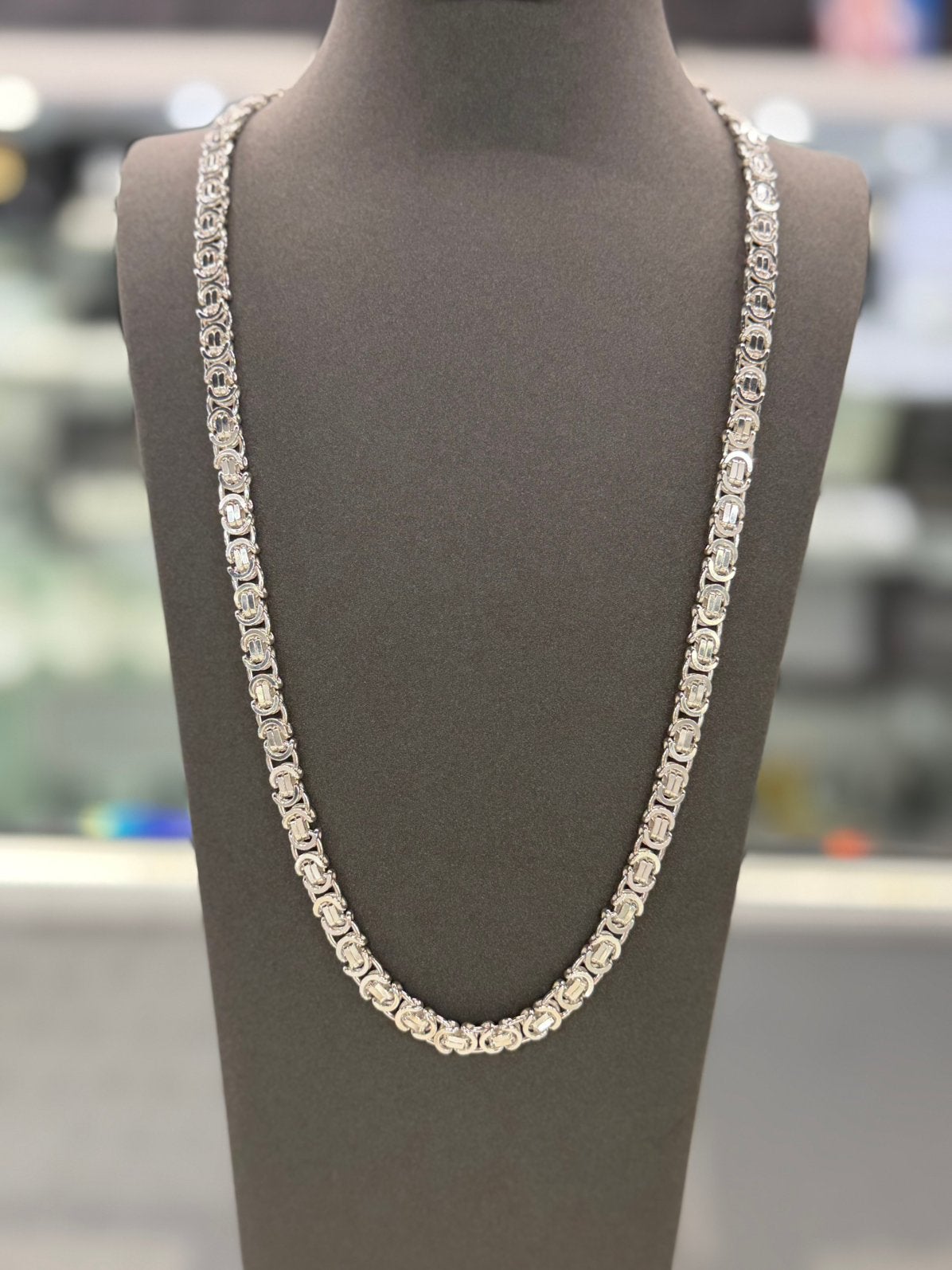 925 Zilver - Platte Konings Ketting - Massief - 64,79 Gram, Sieraden, Tassen en Uiterlijk, Kettingen, Ophalen of Verzenden, Nieuw