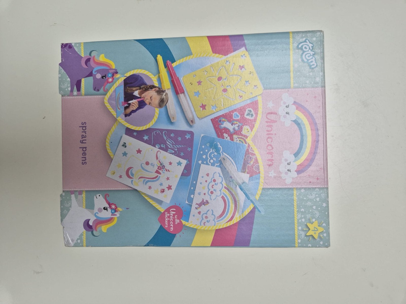 Totum Unicorn Spray Pennen Knutselset, Fantasie, Nieuw, Meerkleurig, Ophalen of Verzenden