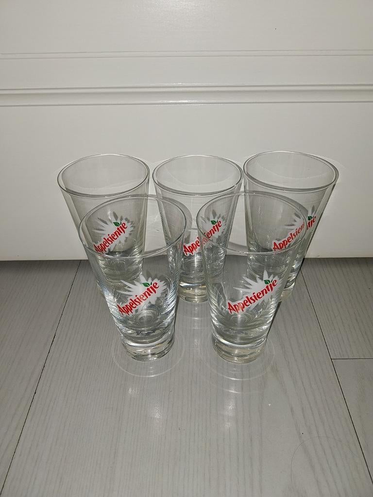 5 appelsientje jus sap limonade glazen, Ophalen of Verzenden, Zo goed als nieuw, Overige typen
