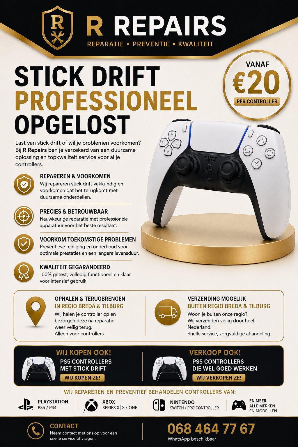 Stick drift reparaties/voorkomingen voor maar €20, Ophalen of Verzenden, Zo goed als nieuw