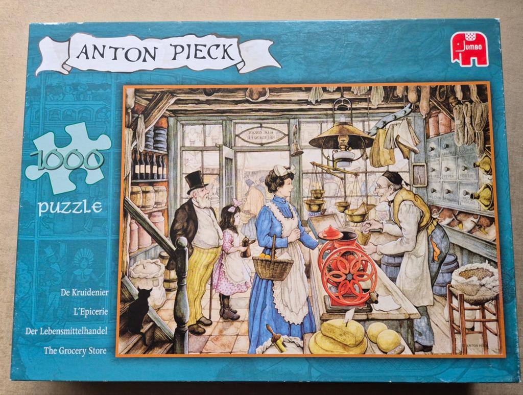 Jumbo Anton Pieck Puzzel - De Kruidenier, Ophalen of Verzenden, 500 t/m 1500 stukjes, Gebruikt, Legpuzzel