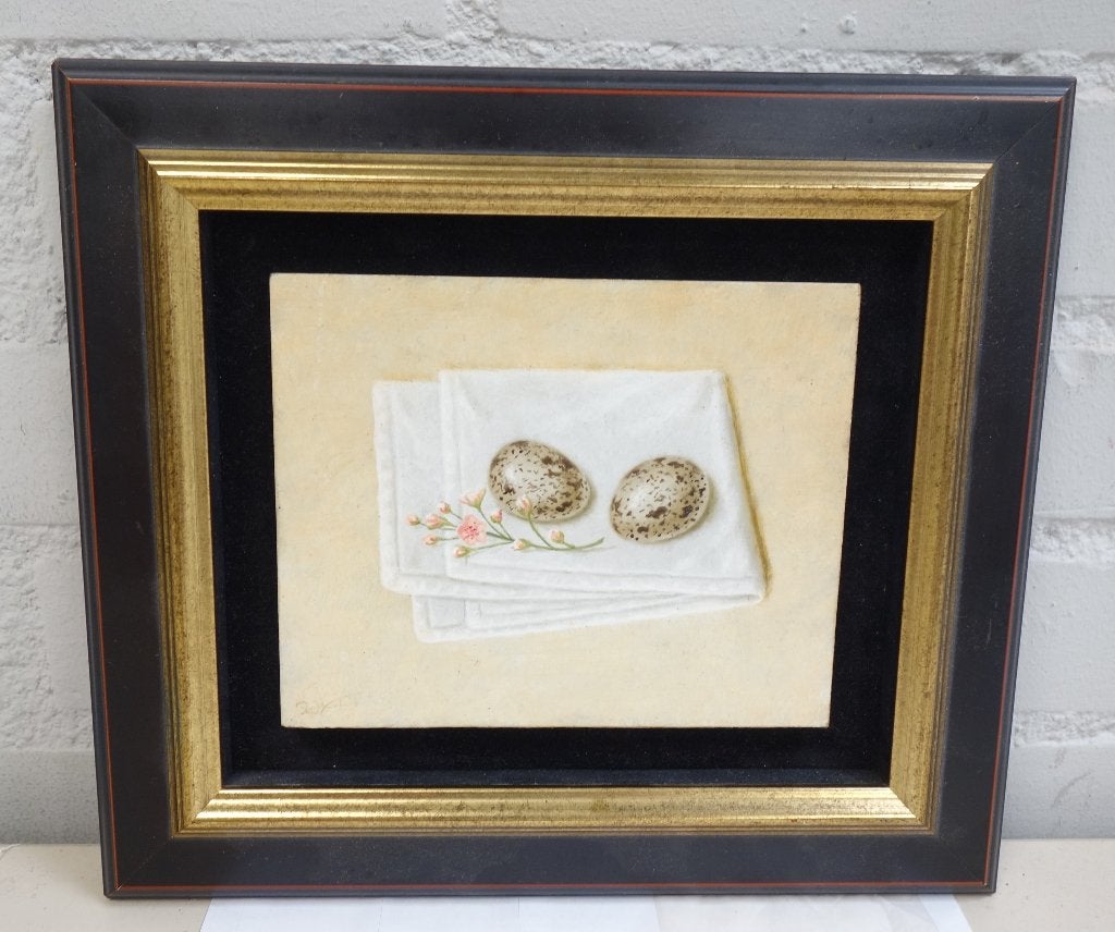 Stilleven van Ruud Verkerk, Antiek en Kunst, Kunst | Schilderijen | Klassiek, Ophalen, Realistisch, Bijzondere lijst, Overige onderwerpen