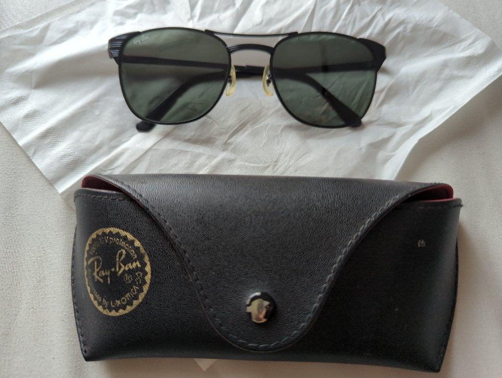 Ray Ban zonnebril Originele B&L glazen, Ophalen, Zonnebril, Zwart, Zo goed als nieuw