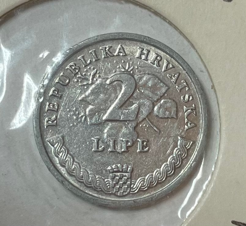 2 lipe Kroatië 1993, Ophalen of Verzenden, Overige landen