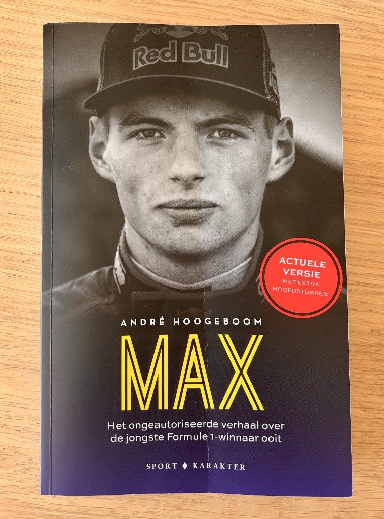 Boek Max van André Hoogeboom - Max Verstappen, Gelezen, Ophalen of Verzenden, Overige sporten, André Hoogeboom
