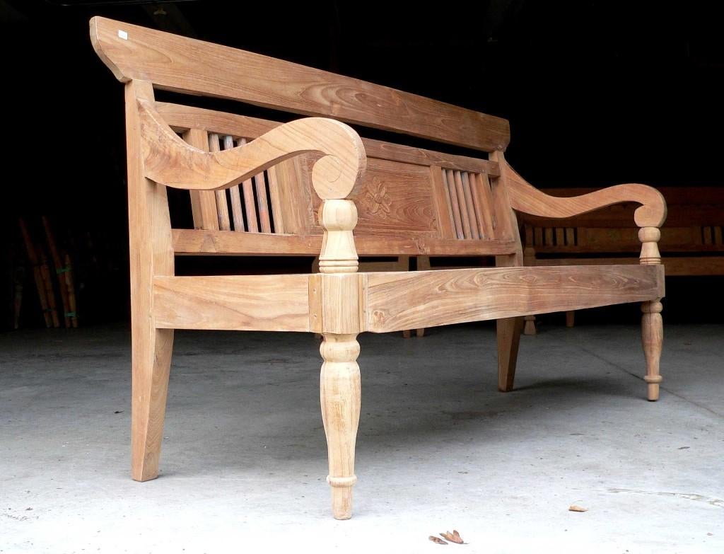 Antieke stationsbank teak houten  RB42 GERESERVEERD, Ophalen of Verzenden