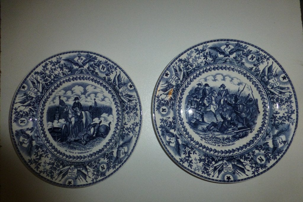 2 ZGND NAPOLEON BORDJES ( KLEUR BLAUW ) MAASTRICHT, Antiek en Kunst, Ophalen of Verzenden