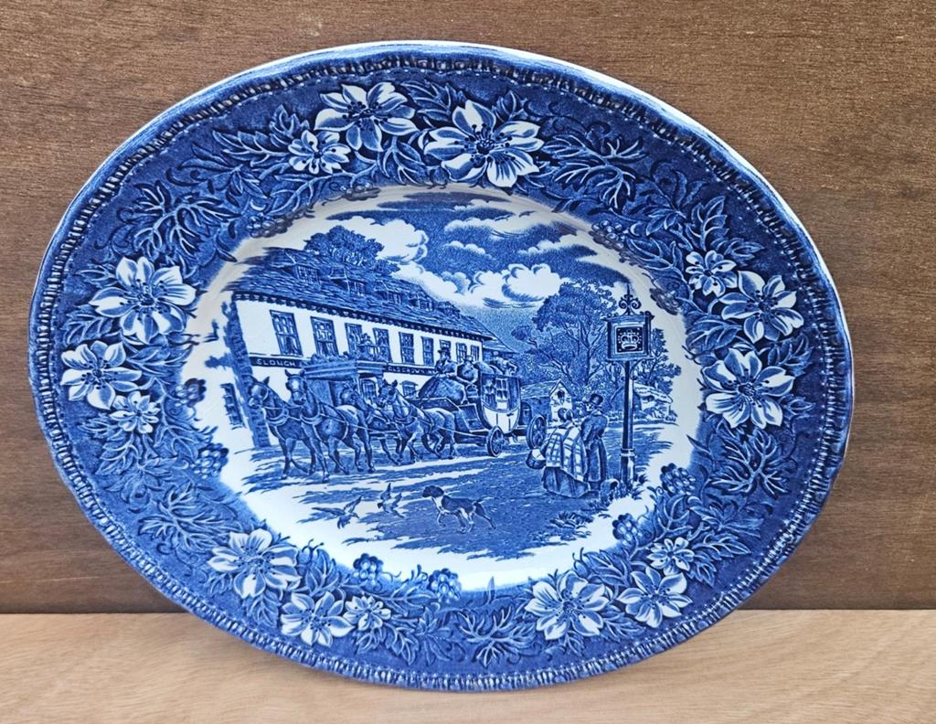 Royal Tudor Ware Coaching Scenes bord, Ophalen