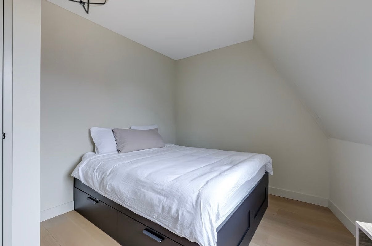 Brimnes ikea bed 160x200 met opbergruimte, Gebruikt, Zwart, Tweepersoons, Ophalen of Verzenden