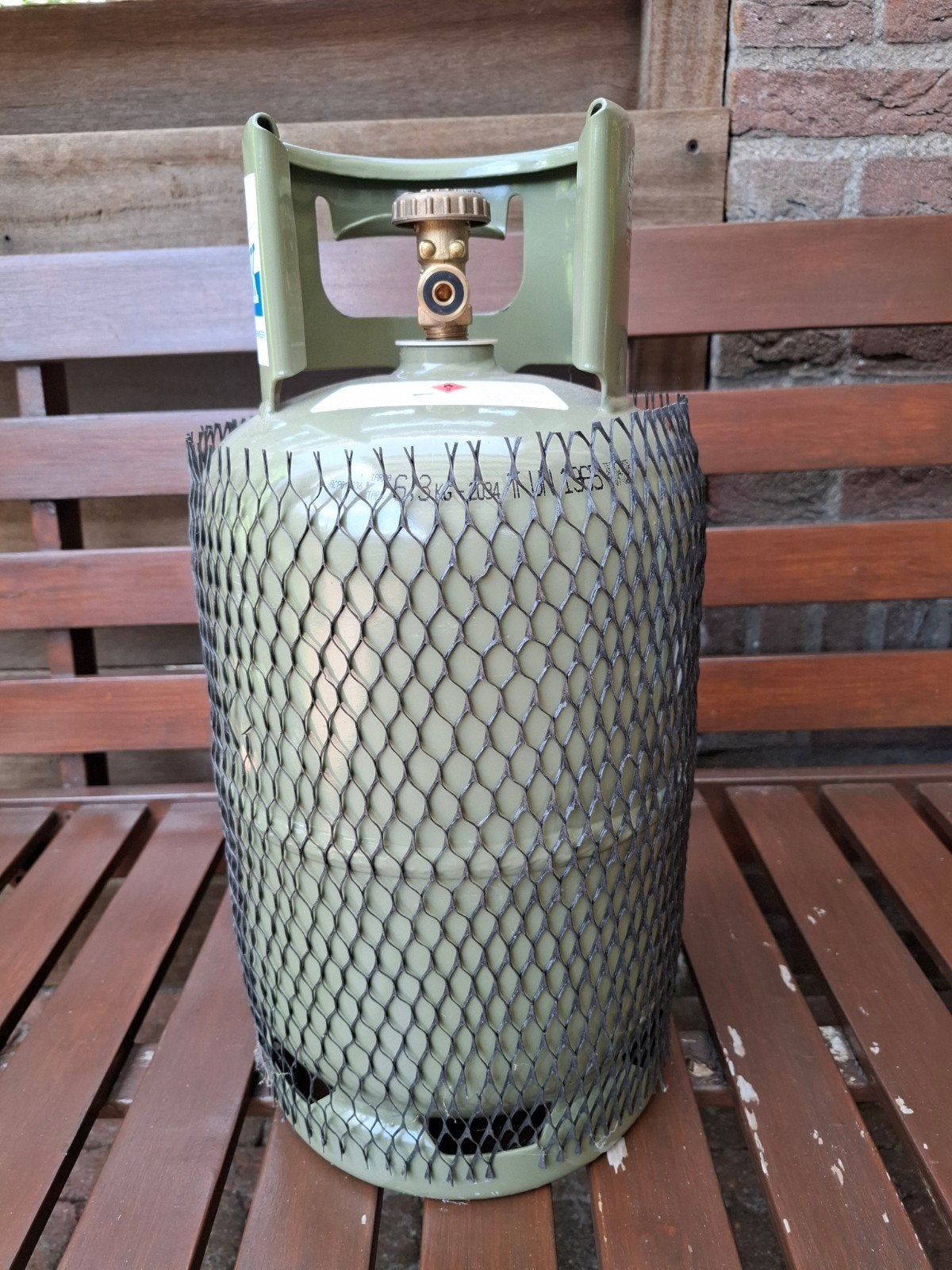 Groene gasfles (vol!), Ophalen of Verzenden
