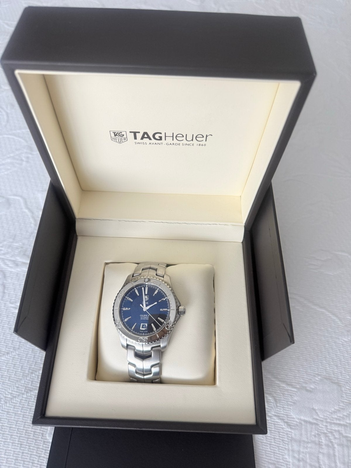 TAG Heuer Aquaracer Calibre 5 Automatisch Herenhorloge, Staal, Polshorloge, Ophalen of Verzenden, Zo goed als nieuw