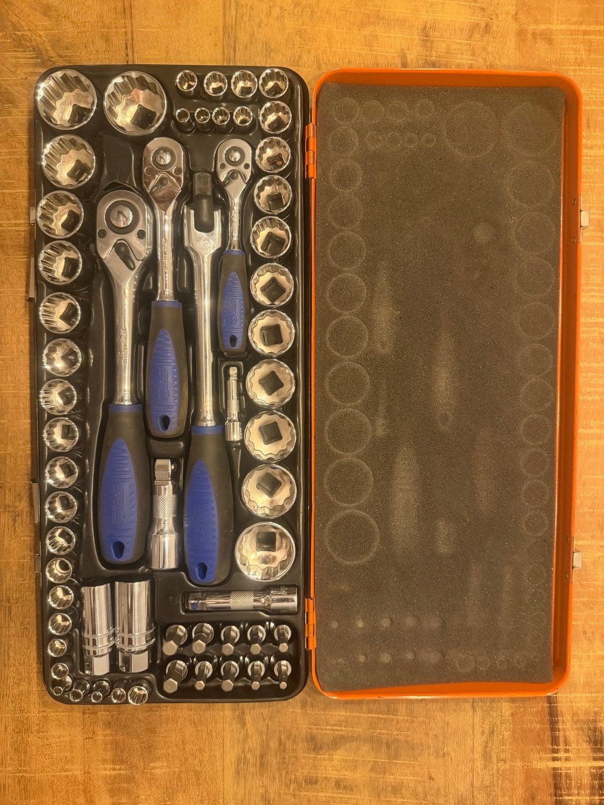 SP Tools Doppenset Metrisch & Engels – Zo goed als nieuw, Ophalen of Verzenden, Gebruikt, Gereedschapsset, Overige merken