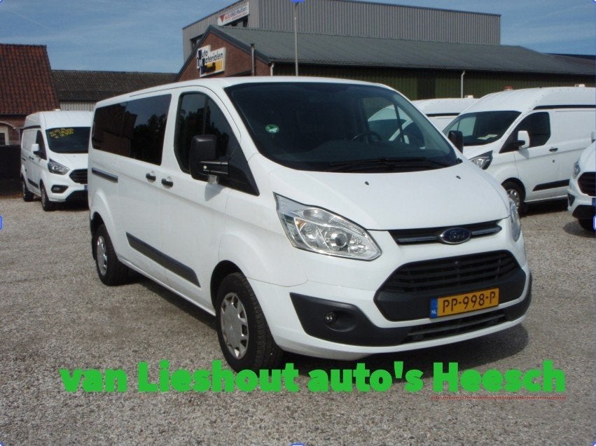 Ford Transit Custom 9 persoons personenbus incl btw/Bpm L2H1, Auto's, Ford, Stof, Wit, 9 stoelen, 2017 kg