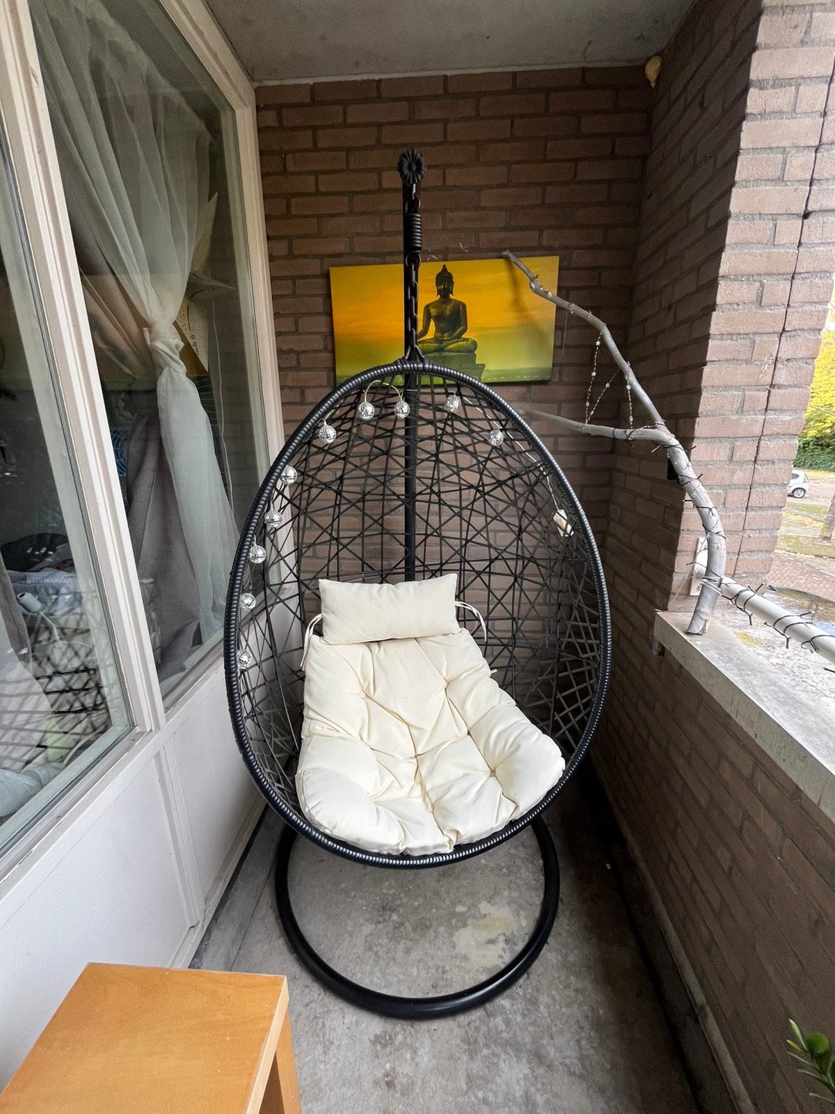Hanging Egg Chair with Stand and Cushions – €120, Ophalen, Zo goed als nieuw