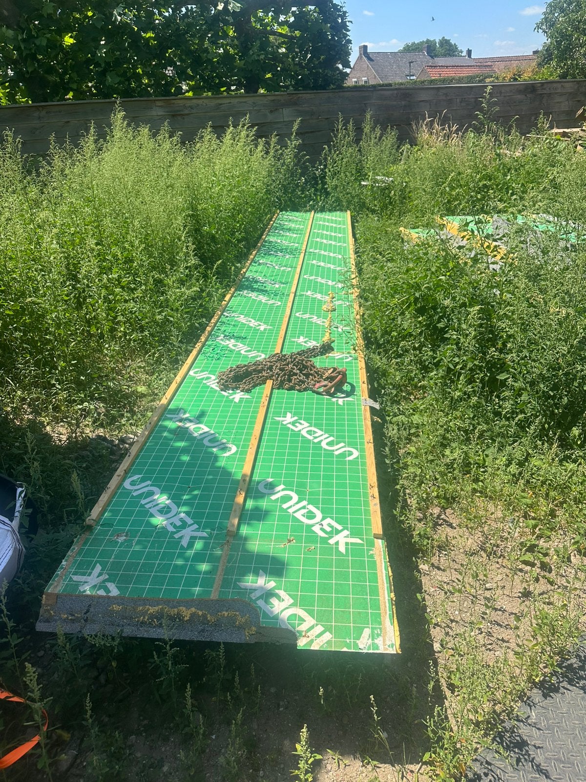 Unidek aero 6,3 lengte 6,5 langste maat, Ophalen, Zo goed als nieuw, Zwart, 15 m² of meer