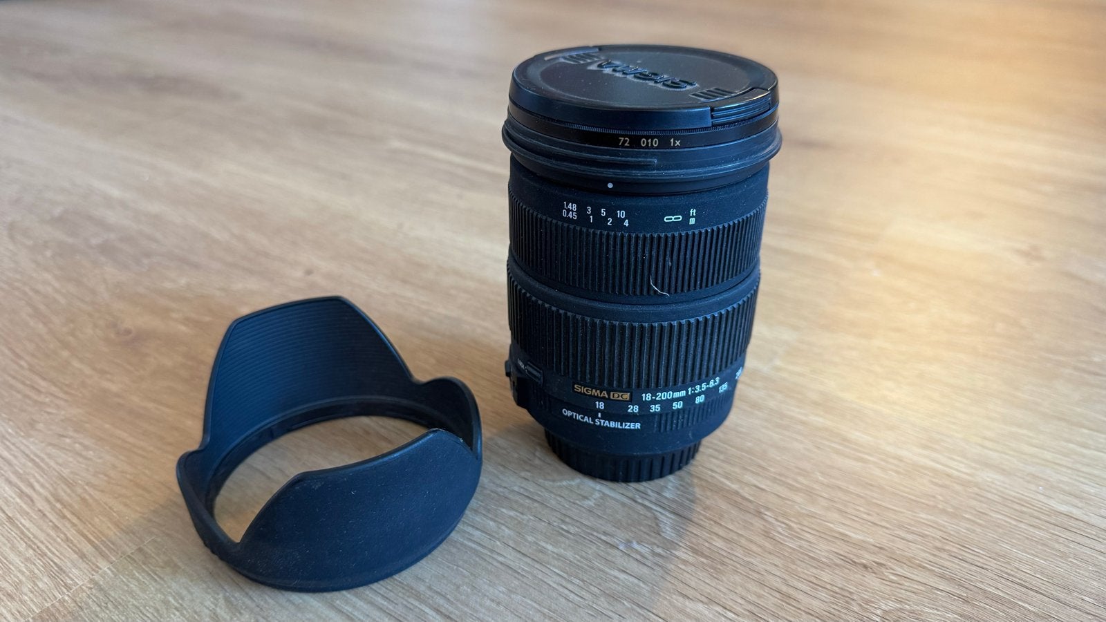Sigma 18-200mm f/3.5-6.3 DC OS lens voor Canon, Gebruikt, Sigma, Beeldstabilisatie, Ophalen of Verzenden