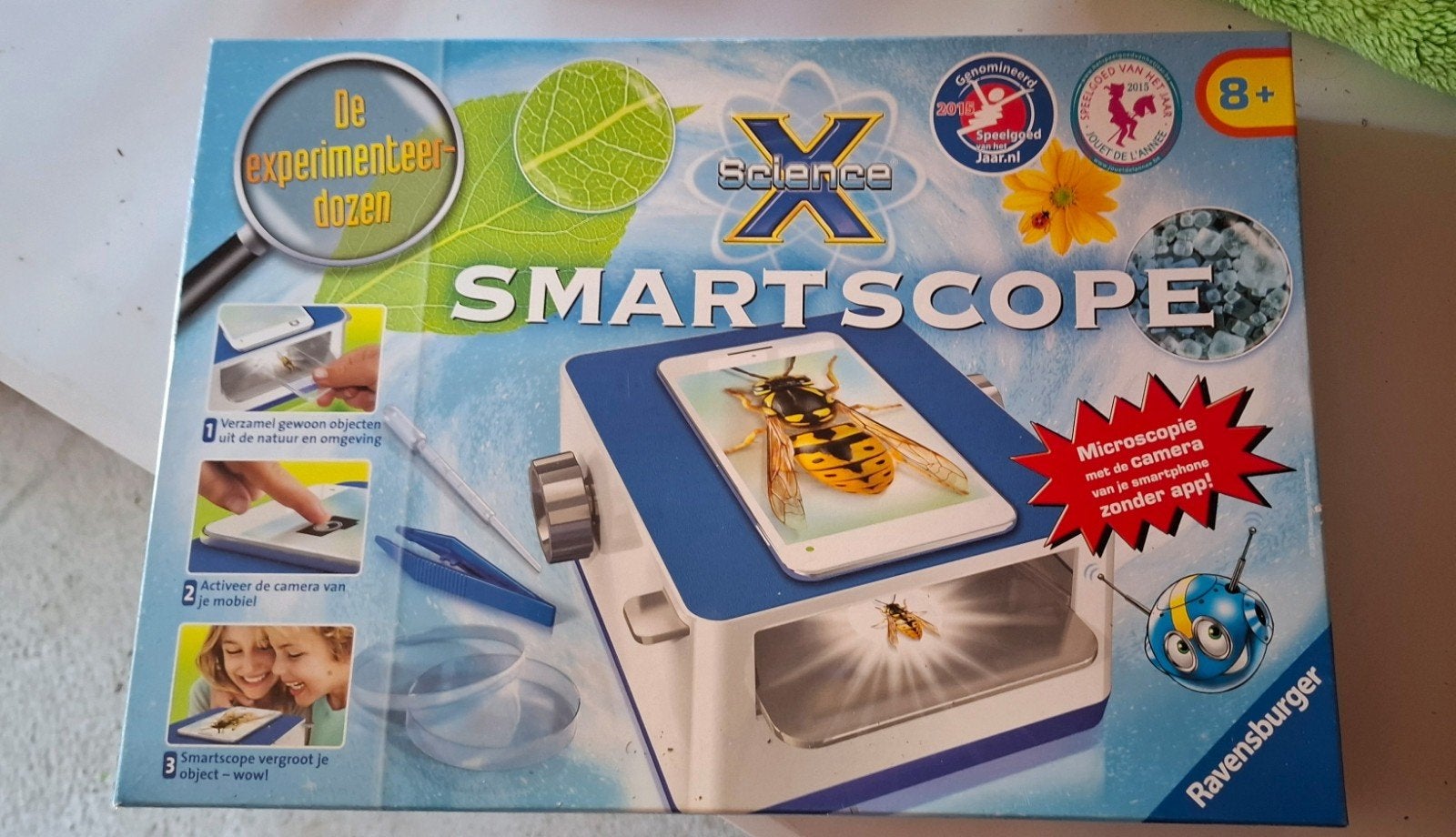 Ravensburger X-Science Smartscope Microscoop voor Smartphone, Overige thema's, Gereedschap of Toebehoren, Meerkleurig, Ophalen of Verzenden