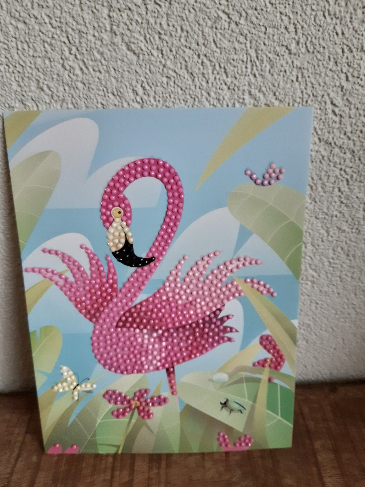 Diamond Painting Flamingo Kaart 21x16 cm, Ophalen of Verzenden, Zo goed als nieuw, Dieren