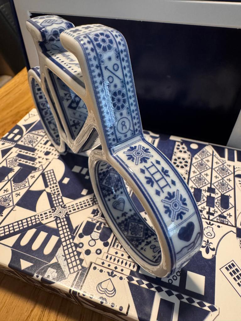 Randstad Fiets - Delfts Blauw - Decoratief Keramiek, Antiek en Kunst, Kunst | Designobjecten, Ophalen of Verzenden