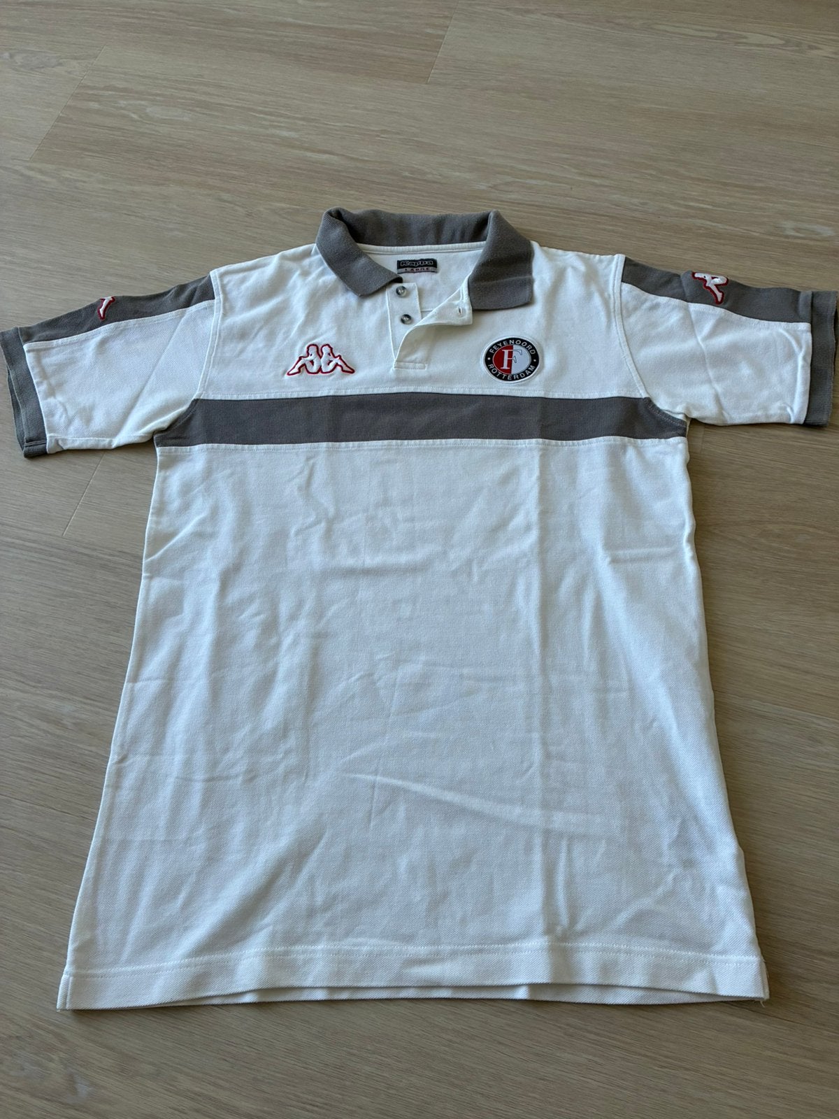 Feyenoord Rotterdam Kappa shirt, Verzenden, Gedragen, Maat 52/54 (L), Wit